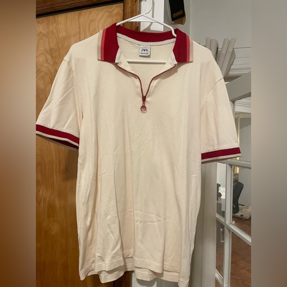 Zara Men’s Polo with Contrasting Side Stripe - Picture 2 of 5